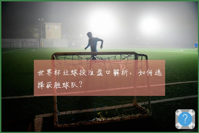 世界杯让球投注盘口解析，如何选择获胜球队？